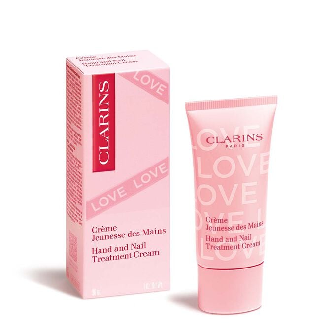 Packshot av Hand Cream Limited Edition Love Collection og emballasjen, som viser den livfulle fargen og det elegante designet.