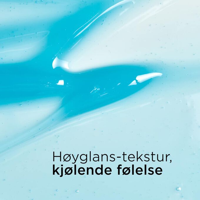 Teksturert bakgrunn som illustrerer den bl&aring;, glansfulle teksturen til Clarins Cryo Lip Oil med h&oslash;yglansfinish og kj&oslash;lende effekt