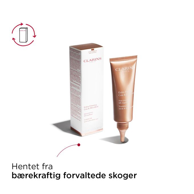 Extra-Firming Neck & Décolleté-pakke fra bærekraftig forvaltede skoger