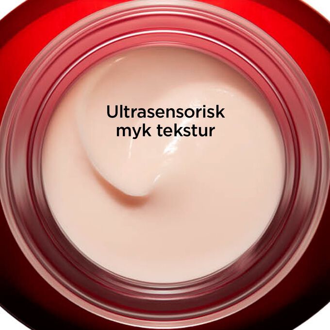 Super-Restorative Day Cream All Skin Types tekstur i krukke