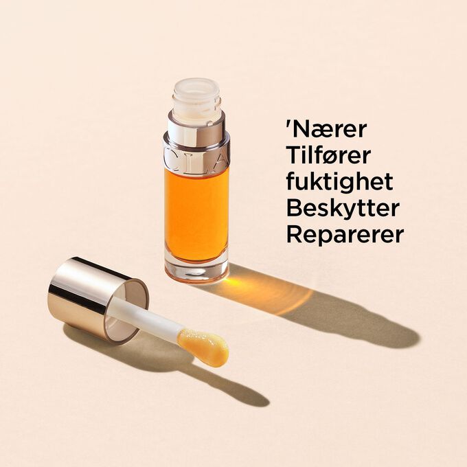 Lip Comfort Oil Honey 01 næringsgivende, fuktighetsgivende, beskyttende og reparerende fordeler