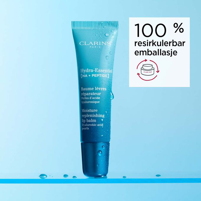 Hydra Essentiel Lip Balm med 100 % resirkulerbar emballasje.