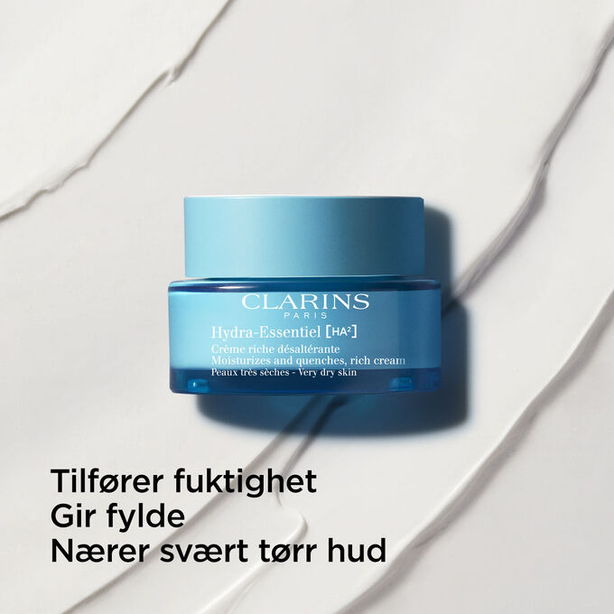 Bilde av Clarins Hydra-Essentiel Rich Cream med hyaluronsyre for svært tørr hud som gir fylde og næring.