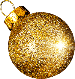 Julepyntbakgrunn med flekker og gylne elementer