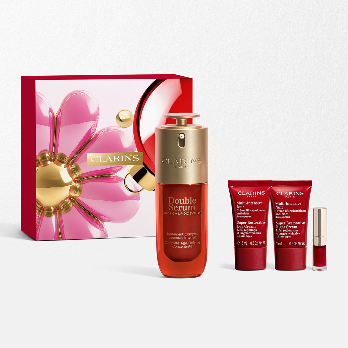 Age-Control hudpleiesett - Clarins Double Serum &amp; Super Restorative